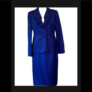 BNWT Le Suit Blue Skirt/Jacket 8
